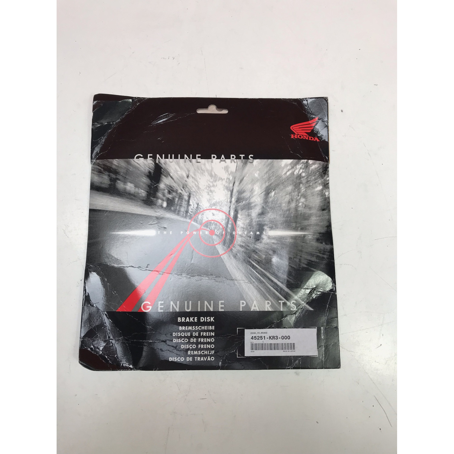 Disques de frein avant droit pour HONDA REBEL 250 45251-KR3-000