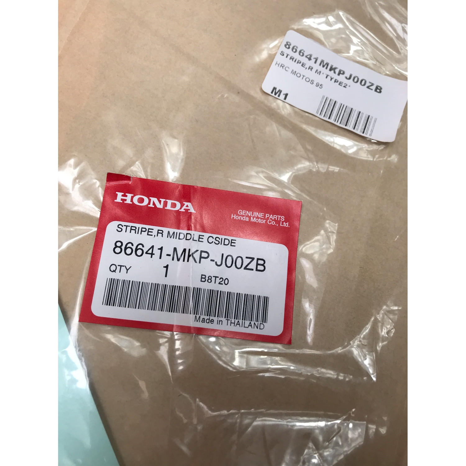 Stickers pour HONDA CBR R 86641-MKP-J00ZB